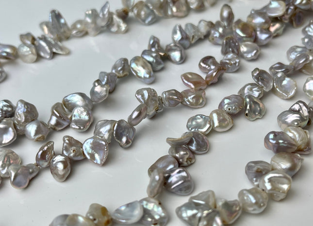 7x8 mm Rare Natural Grayish Pink Keshi Freshwater Pearl Bead Genuine Natural Mauve Pink Freshwater Keshi Pearls B Grade #P2421