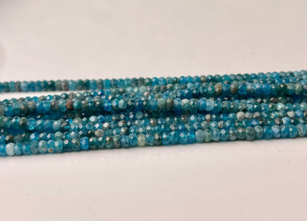 2x3.5 mm Natural Color Faceted Rondelle Apatite Gemstone Beads Quality Micro Faceted Apatite Gemstone Loose Beads #4393
