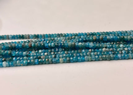 2x3.5 mm Natural Color Faceted Rondelle Apatite Gemstone Beads Quality Micro Faceted Apatite Gemstone Loose Beads #4393