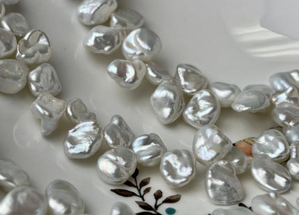 8-9 x 11-14 mm AAA Natural White Keishi Freshwater Pearls Top Drilled Keishi Pearl Beads High Luster Natural Cultured Keishi Pearls #1474
