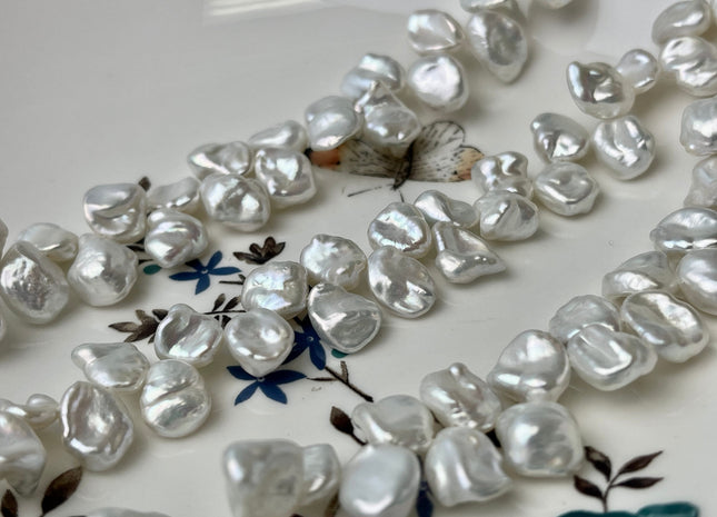 8-9 x 11-14 mm AAA Natural White Keishi Freshwater Pearls Top Drilled Keishi Pearl Beads High Luster Natural Cultured Keishi Pearls #1474