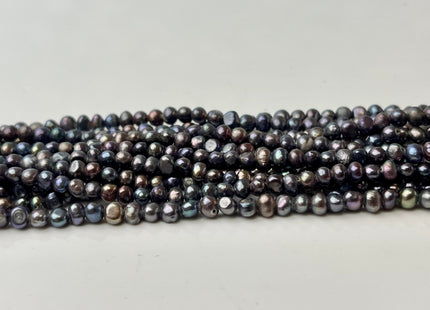 2x3 mm Dark Peacock Potato Nugget Freshwater Pearl Beads Genuine Small Tiny Freshwater Pearls 133 Beads B Grade #P2426