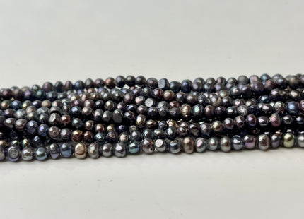 2x3 mm Dark Peacock Potato Nugget Freshwater Pearl Beads Genuine Small Tiny Freshwater Pearls 133 Beads B Grade #P2426