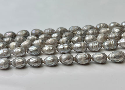 7x10 mm AA Silver Gray Faceted Rice/Oval Freshwater Pearl Beads Limited Edition Genuine Faceted Rice Pearl 36 Beads #P2430