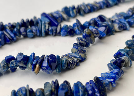 5x10-11 mm Natural Dark Blue Lapis Gemstone Beads Irregular Chips Shape #4394