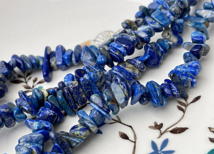 5x10-11 mm Natural Dark Blue Lapis Gemstone Beads Irregular Chips Shape #4394