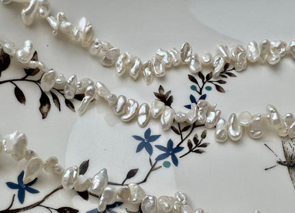 3-4x7-10 mm AA Natural White Keshi Freshwater Pearl Beads Top Drilled Genuine Natural White Keshi Pearls #P2446