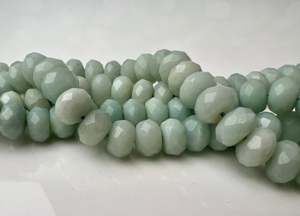 6x10 mm AAA Faceted Rondelle Amazonite Natural Semi Precious Gemstone Beads Natural Color Faceted Rondelle Shape 16 Inches #2206