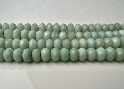 6x10 mm AAA Faceted Rondelle Amazonite Natural Semi Precious Gemstone Beads Natural Color Faceted Rondelle Shape 16 Inches #2206