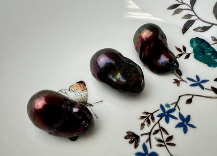 17x25-30 mm Jumbo Baroque Freshwater Pearl Peacock Pendant Tear Drop Shape Baroque Pendant Drop Peacock Baroque Single Pearl Pendant #1265