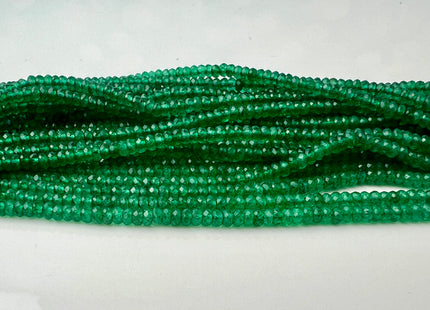 2.5 mm AAA Faceted Rondelle Tiny Green Strawberry Quartz Gemstone Beads Genuine Gemstone Loose Beads 13 Inches Strand #4410