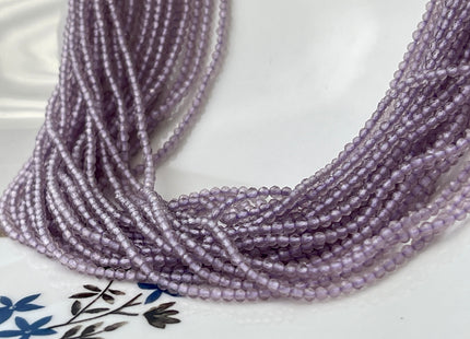 2 mm Faceted Round Tiny Pink Amethyst Gemstone Beads Genuine Natural Amethyst Loose Beads 12.5 Inches Strand #4414