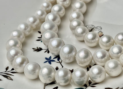 11-16 mm AAAAA Jumbo Size Freshwater Baroque Edison Pearl Beads Genuine Super High Luster Natural White Round Edison Pearls #P2208