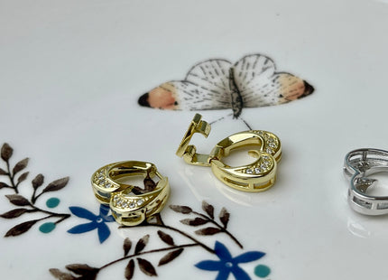 12x22 mm 925 Sterling Silver/Gold Shiny Heart Bowtie Shape Design Clasp Sterling Silver Findings With CZ Silver Clasps #10302