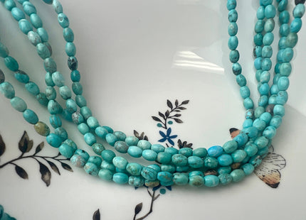 4x6 mm Smooth Barrel Shape Turquoise Beads Green Brown Color Gemstone Loose Beads #3800