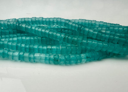 2x4mm Dyed Green Jade Heishi Rondelle Shape Gemstone Loose Beads 15.5 Inches Strand #4427
