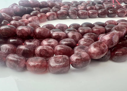 7x11 mm Red Color Dyed Jade Gemstone Beads Garnet Color Pebble Nugget Shape Loose Beads 15.5 Inches Strand #4428