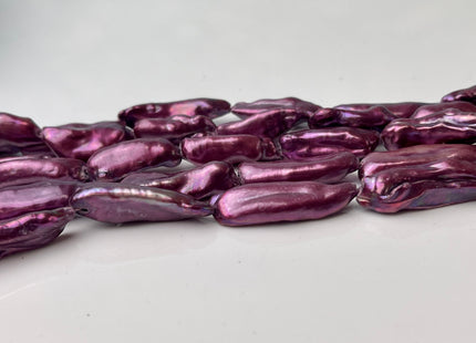 8x18-25 mm Purple Pink Color Biwa Stick Freshwater Pearl Beads Genuine Rare Biwa Stick Pearls #P2417