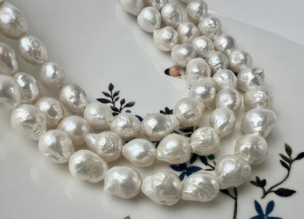 10-13 mm AA Large Hole Natural White Baroque Pearl 2.2 mm Hole Natural Baorque Pearl Beads Large Hole Genuine Baroque Pearls #242