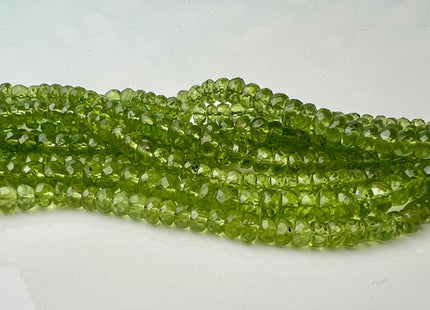 4-6 mm AAA Natural Color Faceted Rondelle Peridot Gemstone Beads Top Quality Green Peridot Gemstone Beads #4411