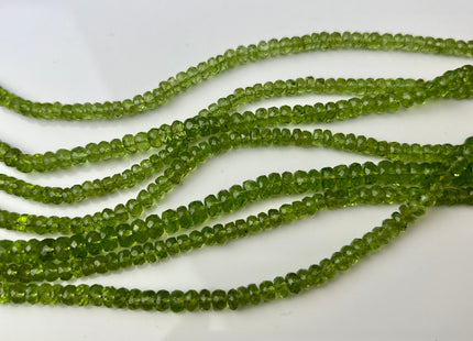 4-6 mm AAA Natural Color Faceted Rondelle Peridot Gemstone Beads Top Quality Green Peridot Gemstone Beads #4411