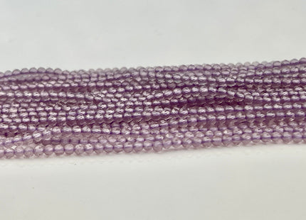 2 mm Faceted Round Tiny Pink Amethyst Gemstone Beads Genuine Natural Amethyst Loose Beads 12.5 Inches Strand #4414