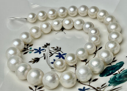 11-16 mm AAAAA Jumbo Size Freshwater Baroque Edison Pearl Beads Genuine Super High Luster Natural White Round Edison Pearls #P2208