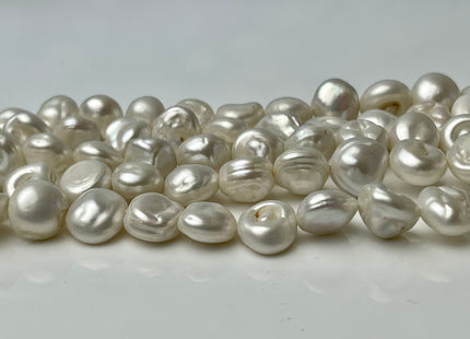 10-12 mm Natural White Keshi Freshwater Pearls Beads Genuine Natural Keshi Pearl #P2489