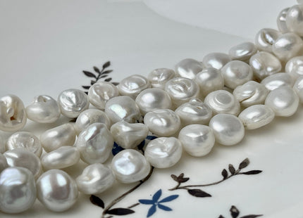 10-12 mm Natural White Keshi Freshwater Pearls Beads Genuine Natural Keshi Pearl #P2489