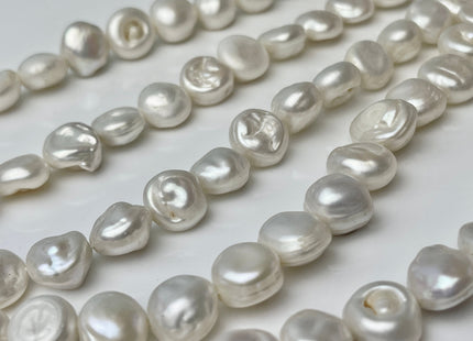 10-12 mm Natural White Keshi Freshwater Pearls Beads Genuine Natural Keshi Pearl #P2489