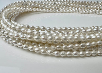 3x3.5-4 mm AAA Natural White High Luster Freshwater Baby Edison Pearl Genuine Tiny Keshi Edison Pearl Beads #P2492