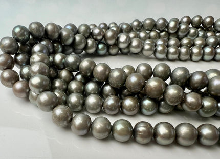 7 mm Rare Grayish Sage Green Off Round Freshwater Pearl Beads Genuine Freshwater Pearl 60 Beads #P2493