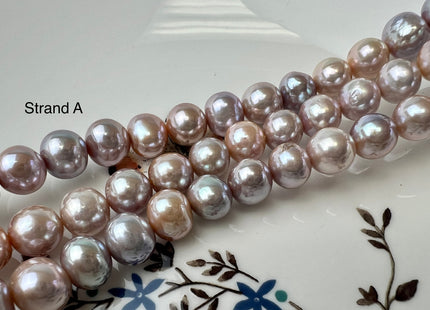 10-11 mm AAA Rare Extra Shiny Natural Mixed Mauve Pink Potato Freshwater Pearl Bead Genuine High Luster Quality Bridal Pearl 41 Beads #P1662