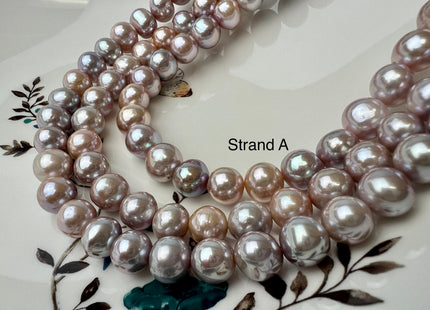 10-11 mm AAA Rare Extra Shiny Natural Mixed Mauve Pink Potato Freshwater Pearl Bead Genuine High Luster Quality Bridal Pearl 41 Beads #P1662