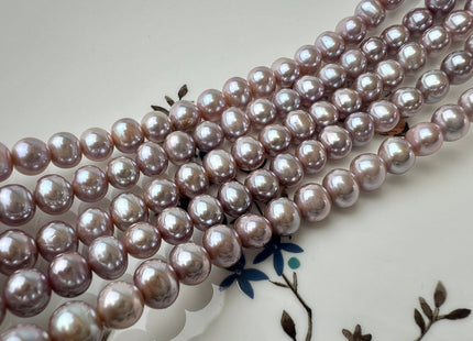 7-8 mm AAA Very Rare Extra Shiny Natural Mauve Pink Potato Freshwater Pearl Genuine High Luster Bridal Pearls #P2505