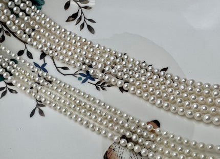 3mm 4mm 5mm AAAA Natural White Near Round Freshwater Pearl Genuine Very High Luster Top Quality Small Tiny Pearls #P2506