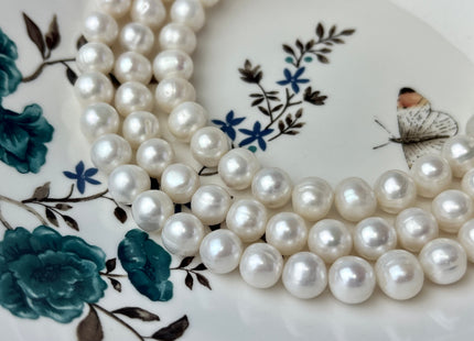 10-11 mm AA Natural White Or Natural Pink White Mixed Potato Freshwater Pearl Beads Genuine High Luster Freshwater Pearls #1411