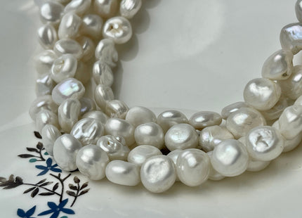 10-12 mm Natural White Keshi Freshwater Pearls Beads Genuine Natural Keshi Pearl #P2489