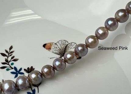 8-9.5 mm AAA Rare Extra Shiny Natural Mauve or Multi Mixed Pink Potato Freshwater Pearl Bead Genuine High Luster Quality Bridal Pearl #P1964