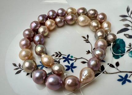 9-10x11-12 mm AAA Very Rare Dark Mauve Pink Baroque Edison Pearl Genuine Natural Edison Pearl With Iridescent Color  #1722