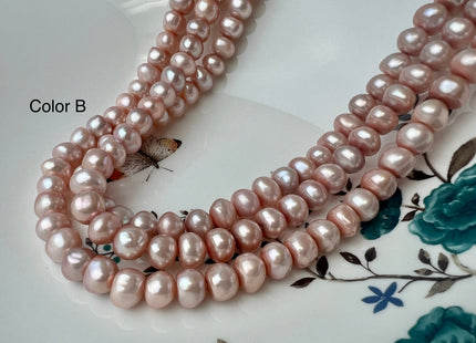 10 mm AA Salmon Pink Color Potato Button Freshwater Pearl Beads Genuine High Luster Smooth Freshwater Potato Pearls #P2519