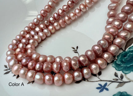 10 mm AA Salmon Pink Color Potato Button Freshwater Pearl Beads Genuine High Luster Smooth Freshwater Potato Pearls #P2519