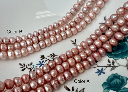 10 mm AA Salmon Pink Color Potato Button Freshwater Pearl Beads Genuine High Luster Smooth Freshwater Potato Pearls #P2519