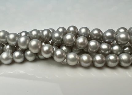 6.5-7 mm AAA Silver Gray Color Round Freshwater Pearl Bead Genuine Gray Round Freshwater Pearls #1528