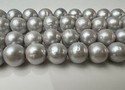 11-12mm AA Silver Gray Color Freshwater Pearls Potato/Semi Round Shape Genuine Freshwater Pearls Potato Freshwater Pearls #1192