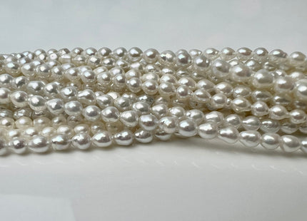 3x3.5-4 mm AAA Natural White High Luster Freshwater Baby Edison Pearl Genuine Tiny Keshi Edison Pearl Beads #P2492