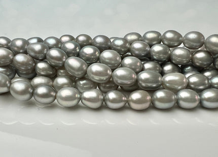 6x7 mm AAAA Silver Gray Color Rice/Oval Freshwater Pearls Genuine Smooth Freshwater Pearls Beads #P2522