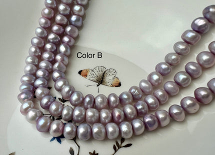 9-10 mm Rare Lavender Pink Color Irregular Potato Freshwater Pearl Beads Genuine High Luster Lavender Pearls 50 Beads #P2498