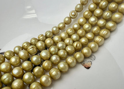 8-9 mm Green Color Potato Freshwater Pearl Beads Genuine Cultured Freshwater Pearl Beads Green Potato Pearls  #P2525