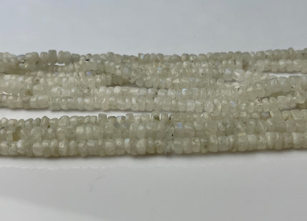 4-5 mm Natural Rainbow Moonstone Smooth Heishi Tyre Gemstone Beads 13 Inches Strand #4338